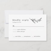 Wilde bloem Folk Rustic Wedding RSVP Kaart (Voorkant)