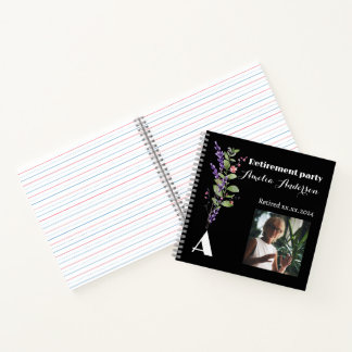 Wilde bloem foto pensioen zwart gastenboek notitieboek