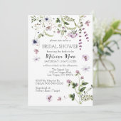 Wilde bloem Garden Blooms Bridal Shower Kaart (Staand voorkant)