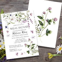 Wilde bloem Garden Blooms Bridal Shower Kaart