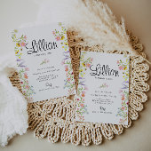 Wilde bloem Garden Party Birthday Waterverf Kaart