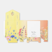 Wilde bloem Geel en Roze Baby shower Dank u wel Bedankdoosjes (Uitgevouwen)