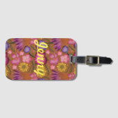 Wilde bloem Geel Floral Gepersonaliseerd Bagagelabel (Voorkant (horizontaal))