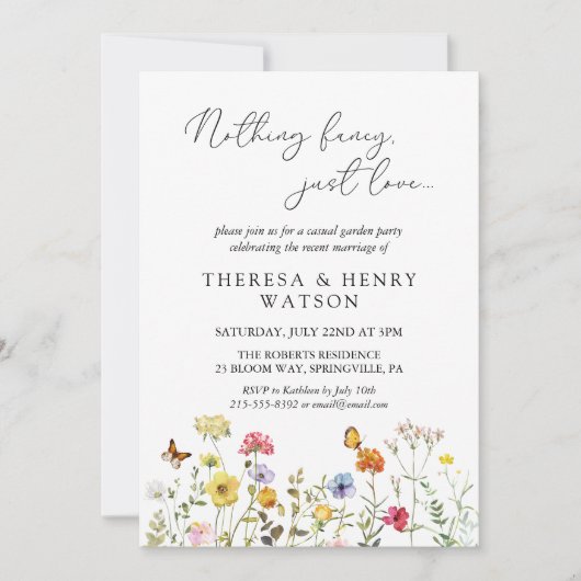 Wilde bloem Geen Fancy ontlasting Kaart (Voorkant)