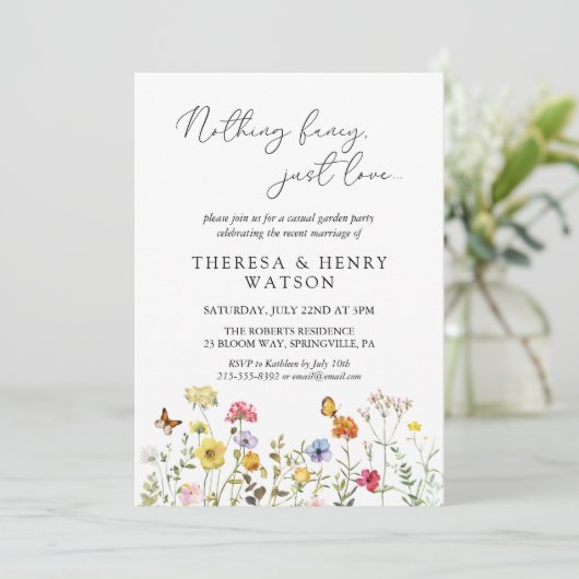 Wilde bloem Geen Fancy ontlasting Kaart (Staand voorkant)