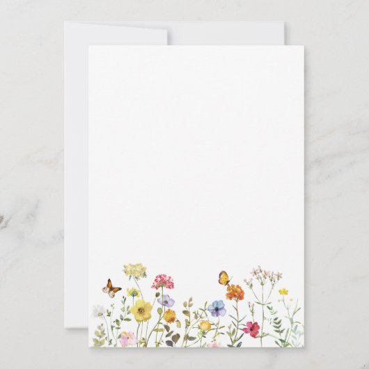 Wilde bloem Geen Fancy ontlasting Kaart (Achterkant)