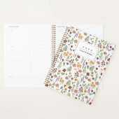 Wilde bloem geïllustreerd Aangepaste Planner (Display)