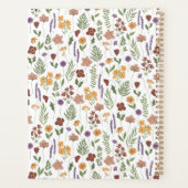 Wilde bloem geïllustreerd Aangepaste Planner (Achterkant)