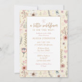 Wilde Bloem Gele Baby Shower Kaart (Voorkant)