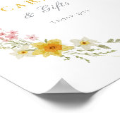 Wilde bloem gele Boog Frame Kaarten en cadeaus Poster (Hoek)