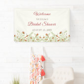 Wilde Bloem Gele Marigold Gebladerte Bruidsdouche Spandoek (Insitu)
