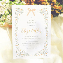 Wilde Bloem & Gele Strik Elegante Tuin Baby Shower