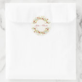 Wilde Bloem Gele Tagetes Loof Bruiloft Ronde Sticker (Tas)