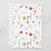 Wilde bloem, gelukkig altijd na partijopvang kaart (Achterkant)