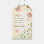 Wilde bloem Geslacht Neutraal Baby shower Fles Fav Cadeaulabel (Voorkant)