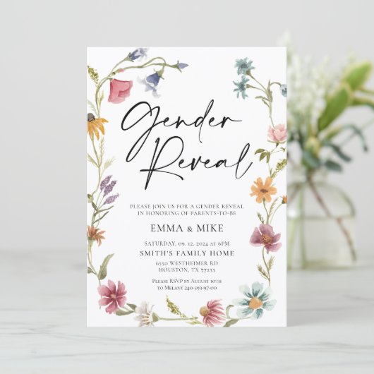 Wilde bloem Geslacht Openbare uitnodiging (Staand voorkant)