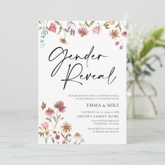 Wilde bloem Geslacht Openbare uitnodiging (Staand voorkant)