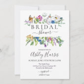 Wilde bloem - grieschower - uitnodiging , vlinder  (Voorkant)