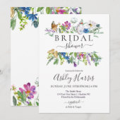 Wilde bloem - grieschower - uitnodiging , vlinder  (Voorkant / Achterkant)