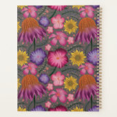 Wilde bloem Grijze Floral Gepersonaliseerd Planner (Achterkant)
