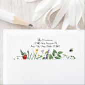 Wilde bloem groen | Bijen bloemendesign retouradre Etiket (Insitu)