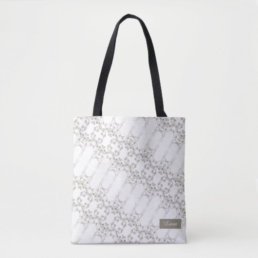 Wilde bloem Groot Patroon Tote Bag (Voorkant)