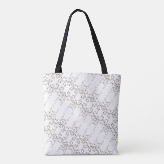 Wilde bloem Groot Patroon Tote Bag (Achterkant)