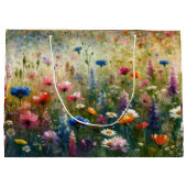 Wilde bloem Grote Gift Bag Groot Cadeauzakje (Achterkant)