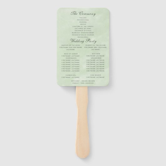 Wilde bloem, handgemaakt met het grote trouwprogra handwaaier (Achterkant)