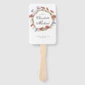 Wilde bloem, handgemaakt met het grote trouwprogra handwaaier (Voorkant)