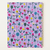 Wilde bloem handgetekende bloemenweide planner (Achterkant)