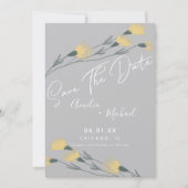 Wilde Bloem Handgetekende Botanische Save the Date (Voorkant)
