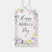 Wilde bloem Happy Moederdag Gift Labels Cadeaulabel (Voorkant)