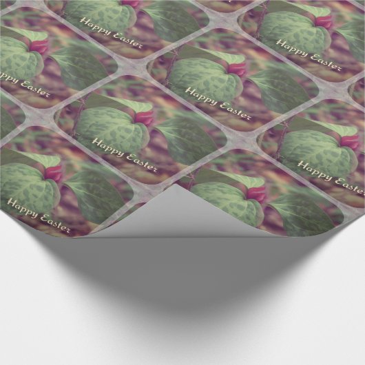 Wilde bloem Happy Pasen Cadeaupapier (Hoek)