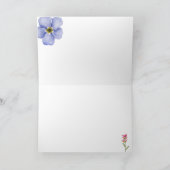 Wilde bloem Hartelijk dank Bedankkaart (Binnen)