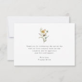 Wilde bloem Hartelijk dank Bedankkaart (Achterkant)