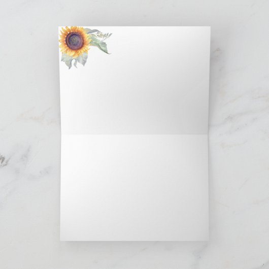 Wilde bloem Hartelijk dank Bedankkaart (Binnen)