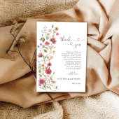 Wilde bloem Hartelijk dank Bedankkaart