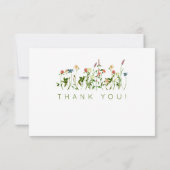 Wilde bloem Hartelijk dank Bedankkaart (Achterkant)