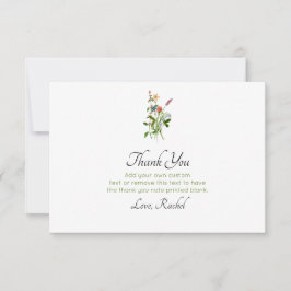 Wilde bloem Hartelijk dank Bedankkaart