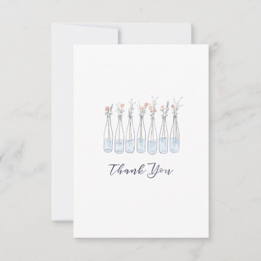 Wilde bloem Hartelijk dank Bedankkaart (Voorkant)