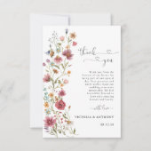 Wilde bloem Hartelijk dank Bedankkaart (Voorkant)