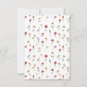 Wilde bloem Hartelijk dank Bedankkaart (Achterkant)