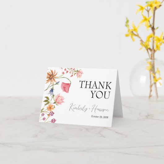 Wilde bloem Hartelijk dank Kaart (Gele Bloem)