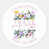 wilde bloem - Hartelijk dank voor uw komst Ronde Sticker (Voorkant)