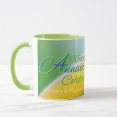 Wilde bloem Harten 1ste bruiloft Jubileum Partij Mok (Links)