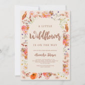Wilde Bloem Herfst Baby Shower Kaart (Voorkant)