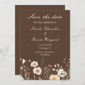 Wilde bloem Herfst Bloem Bruiloft Save The Date (Voorkant / Achterkant)