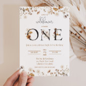 Wilde bloem herfst eerste verjaardag kaart