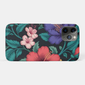 Wilde bloem herhalingspatroon Case-Mate iPhone case (Achterkant (horizontaal))